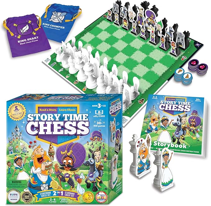 Story Time Chess - 2021 Toy of The Year Award Winner - Kids Chess Sets, Beginners Chess, Chess for Kids, Chess Game Toddlers, Learning Games for Kids, Chess for Beginners, No Stress Chess Game