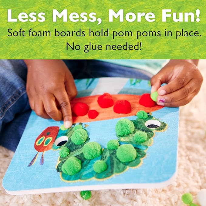 Creativity for Kids The Very Hungry Caterpillar Toy: Craft and Play Pictures - [Amazon Exclusive] Pom Pom Pictures Activity from The World of Eric Carle, Preschool Arts & Crafts for Toddlers Ages 3-5+