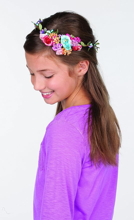 Creativity for Kids Flower Crowns Craft Kit - Create 4 Hair Accessories