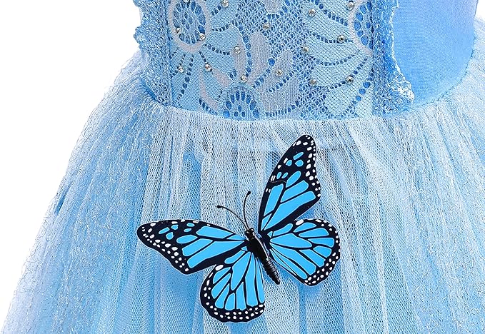 Dressy Daisy Baby-Girls' Princess Dress Costume with Accessories Halloween Fancy Dresses Up Butterfly Size 24 Months Blue