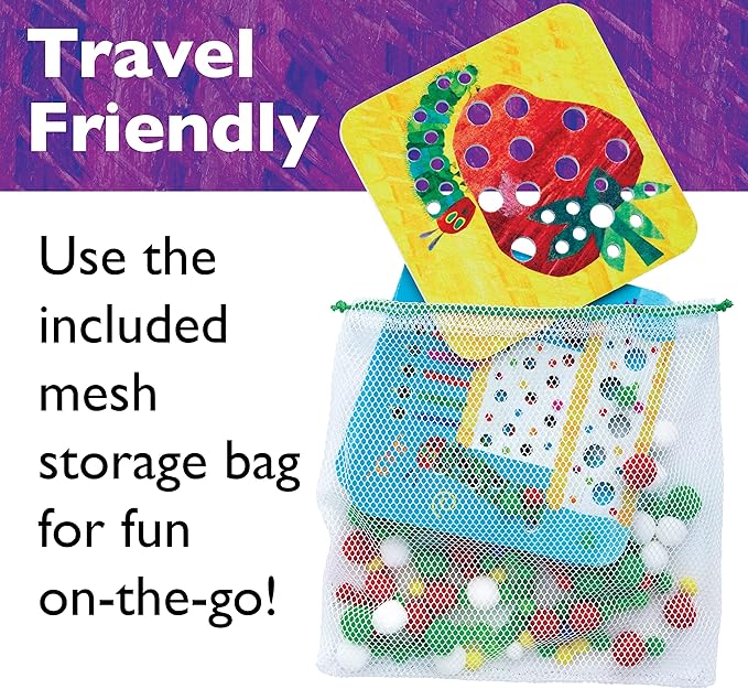 Creativity for Kids The Very Hungry Caterpillar Toy: Craft and Play Pictures - [Amazon Exclusive] Pom Pom Pictures Activity from The World of Eric Carle, Preschool Arts & Crafts for Toddlers Ages 3-5+