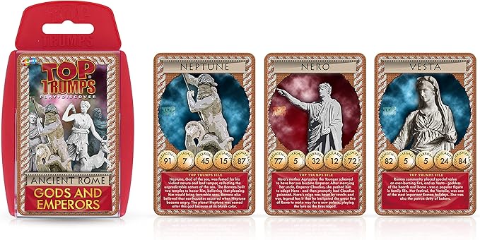Top Trumps Card Game Ancient Rome - Family Games For Kids and Adults - Learning Games - Kids Card Games for 2 Players and more - Kid War Games - Card Wars - For 6 plus kids
