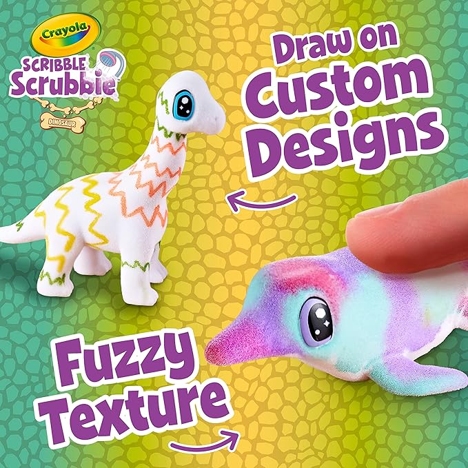 Crayola Scribble Scrubbie Pets Dinosaur Waterslide, Dinosaur Toys for Kids, Pet Grooming Toy, Gifts for Boys & Girls, Ages 3+