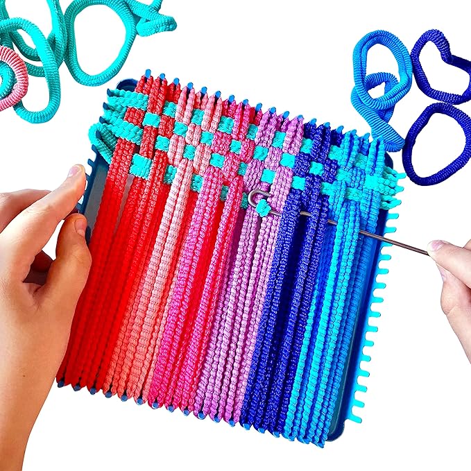 Hapinest Make Your Own Potholders Weaving Loom for Kids, Weaving Loom Kit, Pot Holder Loom Kit for Beginners, Potholder Loops Arts and Crafts Kit for Kids Girls Boys Ages 6 7 8 9 10-12 Years Old & Up