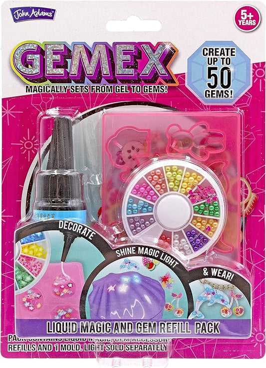 John Adams | GEMEX Refill Set: Magically Sets from Gel to gems! | Arts & Crafts | Ages 5+