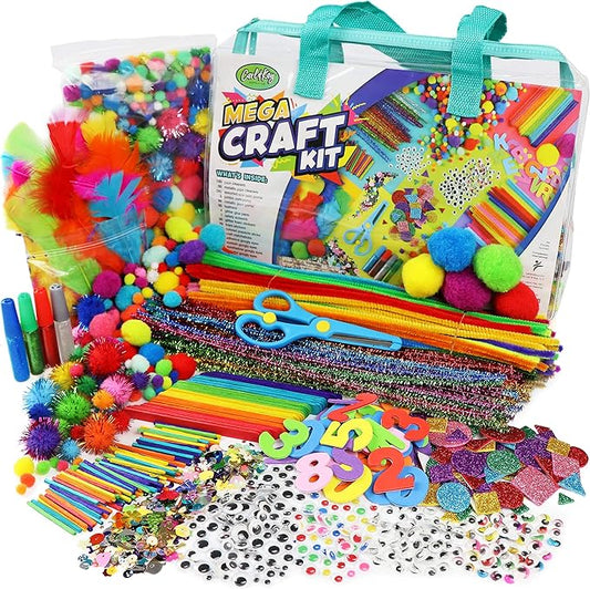 Mega Arts and Crafts Kit for Kids Age 4-8 - Toddler Art Supplies for Preschool, Kindergarten, Homeschool Projects